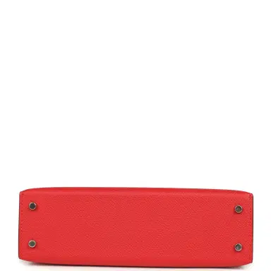 HERMÈS Hermes Kelly Sellier 20 Rouge Radieux Epsom Palladium Hardware | Thumbnail 6 HERMÈS Hermes Kelly Sellier 20 Rouge Radieux Epsom Palladium Hardware | Thumbnail 6