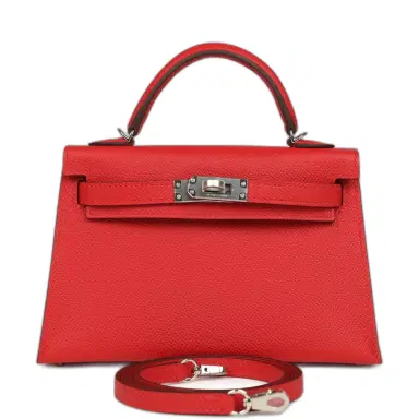 HERMÈS Hermes Kelly Sellier 20 Rouge Radieux Epsom Palladium Hardware | Thumbnail 1 HERMÈS Hermes Kelly Sellier 20 Rouge Radieux Epsom Palladium Hardware | Thumbnail 1