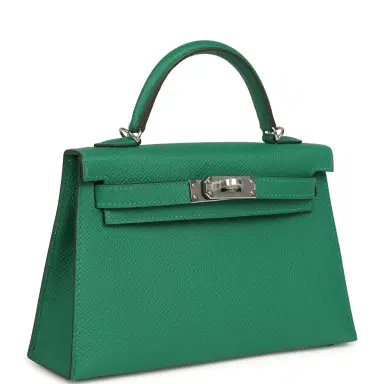 HERMÈS Hermes Kelly Sellier 20 Vert Vertigo Epsom Palladium Hardware | Thumbnail 3 HERMÈS Hermes Kelly Sellier 20 Vert Vertigo Epsom Palladium Hardware | Thumbnail 3