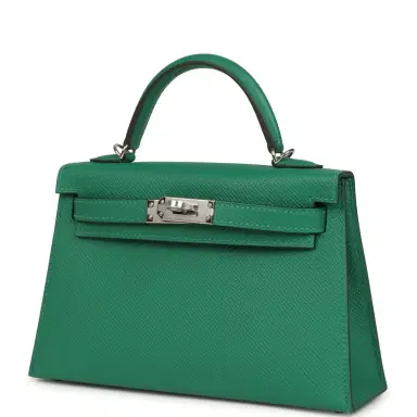 HERMÈS Hermes Kelly Sellier 20 Vert Vertigo Epsom Palladium Hardware | Thumbnail 4 HERMÈS Hermes Kelly Sellier 20 Vert Vertigo Epsom Palladium Hardware | Thumbnail 4