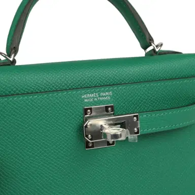 HERMÈS Hermes Kelly Sellier 20 Vert Vertigo Epsom Palladium Hardware | Thumbnail 8 HERMÈS Hermes Kelly Sellier 20 Vert Vertigo Epsom Palladium Hardware | Thumbnail 8