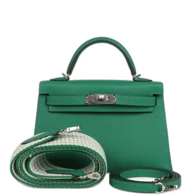 HERMÈS Hermes Kelly Sellier 20 Vert Vertigo Epsom Palladium Hardware | Thumbnail 1 HERMÈS Hermes Kelly Sellier 20 Vert Vertigo Epsom Palladium Hardware | Thumbnail 1