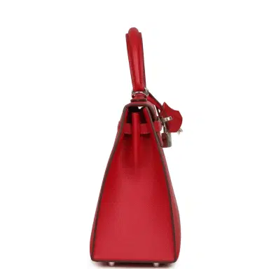 HERMÈS Hermes Kelly Sellier 25 Rouge Piment Verso Madame Palladium Hardware | Thumbnail 4 HERMÈS Hermes Kelly Sellier 25 Rouge Piment Verso Madame Palladium Hardware | Thumbnail 4
