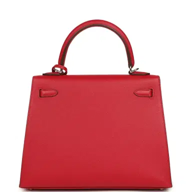 HERMÈS Hermes Kelly Sellier 25 Rouge Piment Verso Madame Palladium Hardware | Thumbnail 5 HERMÈS Hermes Kelly Sellier 25 Rouge Piment Verso Madame Palladium Hardware | Thumbnail 5