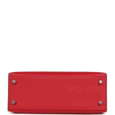 HERMÈS Hermes Kelly Sellier 25 Rouge Piment Verso Madame Palladium Hardware | Thumbnail 6 HERMÈS Hermes Kelly Sellier 25 Rouge Piment Verso Madame Palladium Hardware | Thumbnail 6