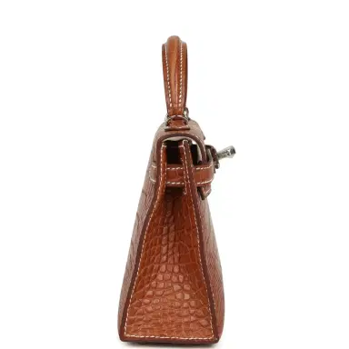 HERMÈS Hermes Special Order (HSS) Kelly Sellier 20 Gold Verso Matte Alligator Mississippiensis Palladium Hardware | Thumbnail 4 HERMÈS Hermes Special Order (HSS) Kelly Sellier 20 Gold Verso Matte Alligator Mississippiensis Palladium Hardware | Thumbnail 4