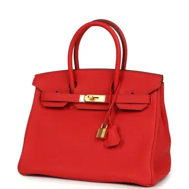 HERMÈS Pre-owned Hermes Birkin 30 Rouge de Coeur Togo Gold Hardware | Thumbnail 5 HERMÈS Pre-owned Hermes Birkin 30 Rouge de Coeur Togo Gold Hardware | Thumbnail 5