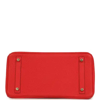 HERMÈS Pre-owned Hermes Birkin 30 Rouge de Coeur Togo Gold Hardware | Thumbnail 6 HERMÈS Pre-owned Hermes Birkin 30 Rouge de Coeur Togo Gold Hardware | Thumbnail 6