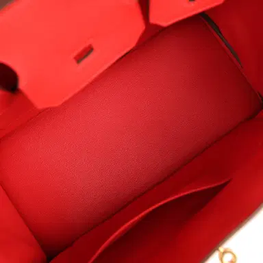 HERMÈS Pre-owned Hermes Birkin 30 Rouge de Coeur Togo Gold Hardware | Thumbnail 8 HERMÈS Pre-owned Hermes Birkin 30 Rouge de Coeur Togo Gold Hardware | Thumbnail 8