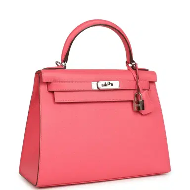 HERMÈS Pre-owned Hermes Kelly Sellier 28 Rose Azalee Epsom Palladium Hardware | Thumbnail 2 HERMÈS Pre-owned Hermes Kelly Sellier 28 Rose Azalee Epsom Palladium Hardware | Thumbnail 2