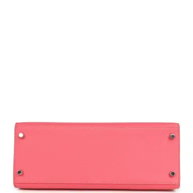 HERMÈS Pre-owned Hermes Kelly Sellier 28 Rose Azalee Epsom Palladium Hardware | Thumbnail 6 HERMÈS Pre-owned Hermes Kelly Sellier 28 Rose Azalee Epsom Palladium Hardware | Thumbnail 6