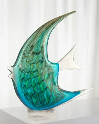 Dale Tiffany Aqua Fish Decorative Art Glass Figurine | Thumbnail 1 Dale Tiffany Aqua Fish Decorative Art Glass Figurine | Thumbnail 1
