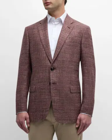 Giorgio Armani Men 's Melange Wool-Blend Sport Coat | Thumbnail 3 Giorgio Armani Men 's Melange Wool-Blend Sport Coat | Thumbnail 3