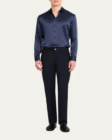 Giorgio Armani Men's Wool 5-Pocket Pants | Thumbnail 6 Giorgio Armani Men's Wool 5-Pocket Pants | Thumbnail 6