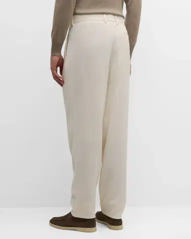 Giorgio Armani Men's Pleated Wool-Blend Suit Pants | Thumbnail 3 Giorgio Armani Men's Pleated Wool-Blend Suit Pants | Thumbnail 3