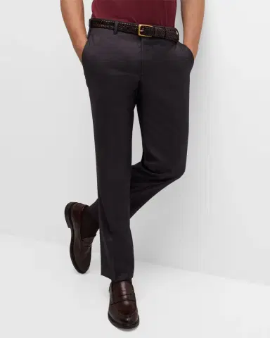 Giorgio Armani Men's Flat-Front Wool Trousers | Thumbnail 5 Giorgio Armani Men's Flat-Front Wool Trousers | Thumbnail 5