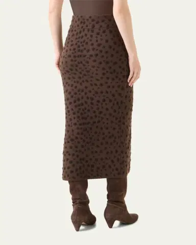 Akris punto Leopard Jacquard Knit Midi Tube Skirt | Thumbnail 3 Akris punto Leopard Jacquard Knit Midi Tube Skirt | Thumbnail 3