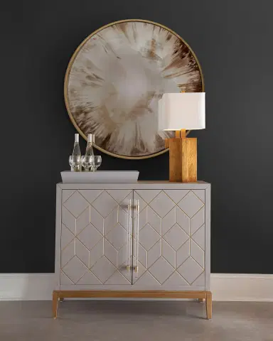 Katherine Noble by BMC Hovland Antiqued Wall Mirror, 36" Round | Thumbnail 2 Katherine Noble by BMC Hovland Antiqued Wall Mirror, 36" Round | Thumbnail 2