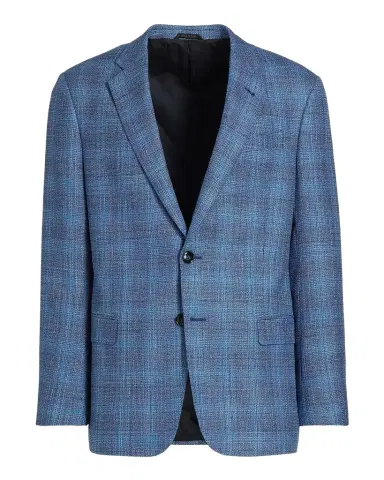 Giorgio Armani Men's Wool-Blend Plaid Sport Coat | Thumbnail 1 Giorgio Armani Men's Wool-Blend Plaid Sport Coat | Thumbnail 1