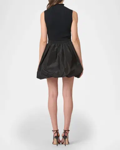 Shoshanna Brandy Mixed Media Bubble Mini Dress | Thumbnail 2 Shoshanna Brandy Mixed Media Bubble Mini Dress | Thumbnail 2