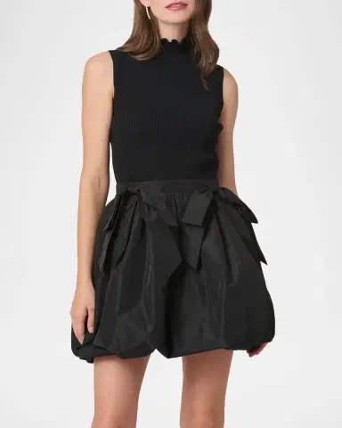 Shoshanna Brandy Mixed Media Bubble Mini Dress | Thumbnail 3 Shoshanna Brandy Mixed Media Bubble Mini Dress | Thumbnail 3