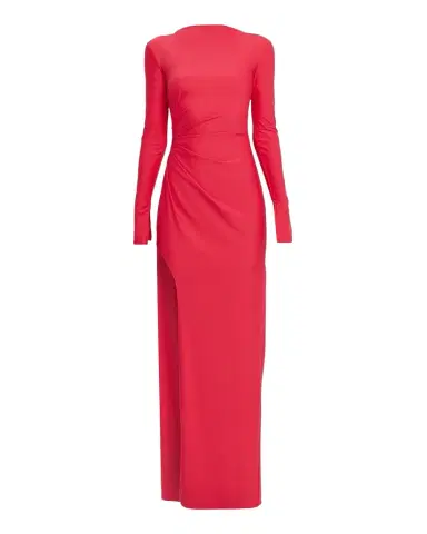 LAPOINTE Matte Jersey Long-Sleeve Ruched Gown | Thumbnail 1 LAPOINTE Matte Jersey Long-Sleeve Ruched Gown | Thumbnail 1