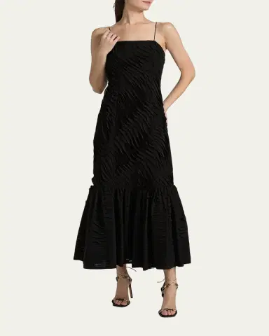 Ulla Johnson Augustina Textured-Pleat Maxi Dress | Thumbnail 2 Ulla Johnson Augustina Textured-Pleat Maxi Dress | Thumbnail 2