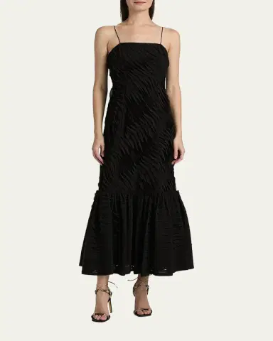 Ulla Johnson Augustina Textured-Pleat Maxi Dress | Thumbnail 4 Ulla Johnson Augustina Textured-Pleat Maxi Dress | Thumbnail 4