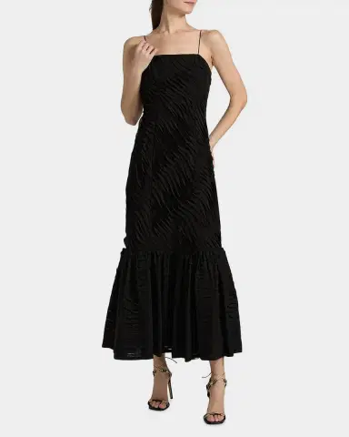 Ulla Johnson Augustina Textured-Pleat Maxi Dress | Thumbnail 6 Ulla Johnson Augustina Textured-Pleat Maxi Dress | Thumbnail 6