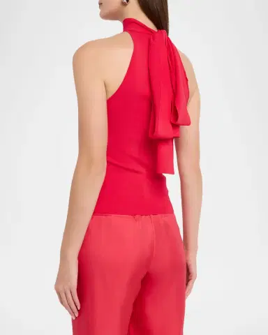 LAPOINTE Matte Viscose Halterneck Top | Thumbnail 2 LAPOINTE Matte Viscose Halterneck Top | Thumbnail 2