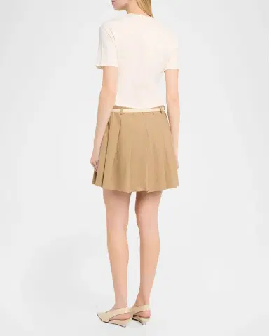 SIMKHAI Abbie Short-Sleeve Drop-Waist Mini Dress | Thumbnail 3 SIMKHAI Abbie Short-Sleeve Drop-Waist Mini Dress | Thumbnail 3