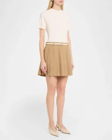 SIMKHAI Abbie Short-Sleeve Drop-Waist Mini Dress | Thumbnail 4 SIMKHAI Abbie Short-Sleeve Drop-Waist Mini Dress | Thumbnail 4