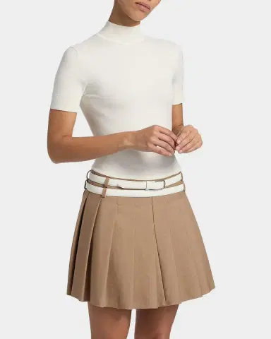 SIMKHAI Abbie Short-Sleeve Drop-Waist Mini Dress | Thumbnail 5 SIMKHAI Abbie Short-Sleeve Drop-Waist Mini Dress | Thumbnail 5