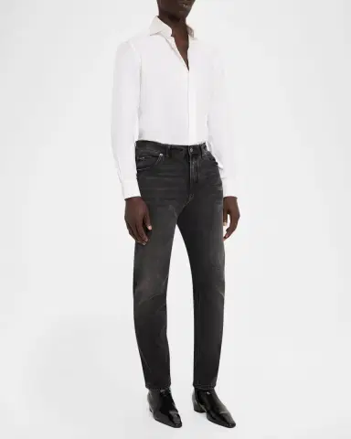 Dolce & Gabbana Men's Grey Denim Straight Leg Jeans | Thumbnail 2 Dolce & Gabbana Men's Grey Denim Straight Leg Jeans | Thumbnail 2