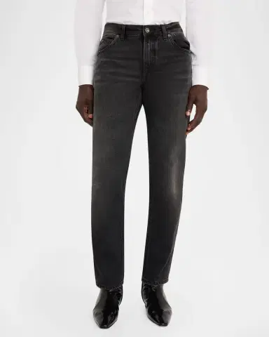 Dolce & Gabbana Men's Grey Denim Straight Leg Jeans | Thumbnail 4 Dolce & Gabbana Men's Grey Denim Straight Leg Jeans | Thumbnail 4