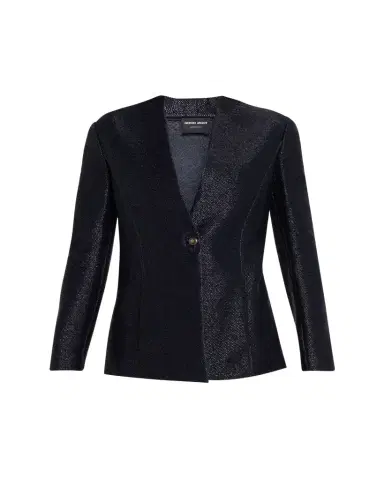 Giorgio Armani Metallic Raffia Single-Breasted Jacket | Thumbnail 1 Giorgio Armani Metallic Raffia Single-Breasted Jacket | Thumbnail 1