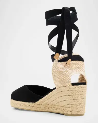 Castañer Carina Canvas Ankle-Tie Wedge Espadrilles | Thumbnail 4 Castañer Carina Canvas Ankle-Tie Wedge Espadrilles | Thumbnail 4