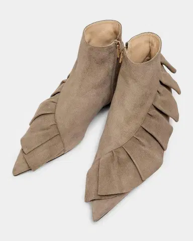 JW Anderson Ruffle Suede Ankle Boots | Thumbnail 2 JW Anderson Ruffle Suede Ankle Boots | Thumbnail 2