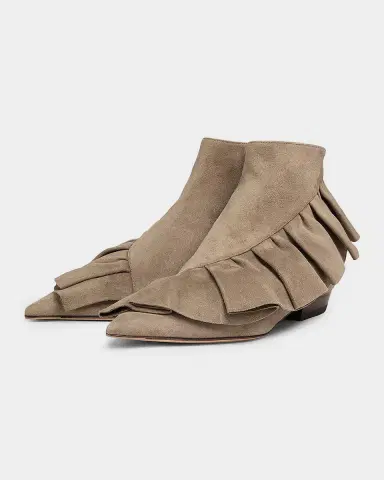 JW Anderson Ruffle Suede Ankle Boots | Thumbnail 4 JW Anderson Ruffle Suede Ankle Boots | Thumbnail 4