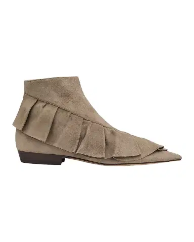 JW Anderson Ruffle Suede Ankle Boots | Thumbnail 1 JW Anderson Ruffle Suede Ankle Boots | Thumbnail 1