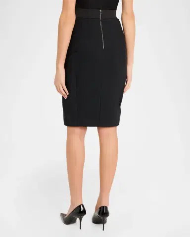 Dolce & Gabbana Lace Satin Paneled Pencil Skirt | Thumbnail 3 Dolce & Gabbana Lace Satin Paneled Pencil Skirt | Thumbnail 3