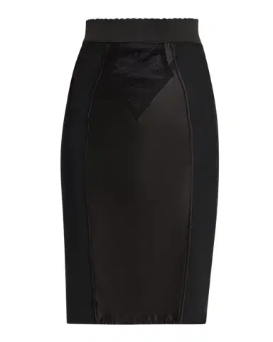Dolce & Gabbana Lace Satin Paneled Pencil Skirt | Thumbnail 1 Dolce & Gabbana Lace Satin Paneled Pencil Skirt | Thumbnail 1