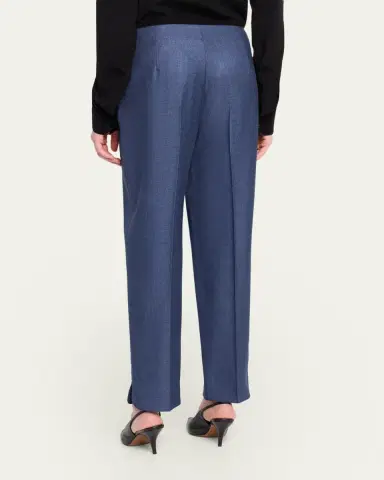 Giorgio Armani Silk Straight-Leg Ankle Slit Trousers | Thumbnail 3 Giorgio Armani Silk Straight-Leg Ankle Slit Trousers | Thumbnail 3