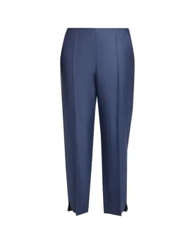 Giorgio Armani Silk Straight-Leg Ankle Slit Trousers | Thumbnail 1 Giorgio Armani Silk Straight-Leg Ankle Slit Trousers | Thumbnail 1