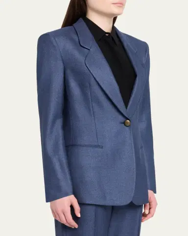 Giorgio Armani Single-Breasted Silk Blazer Jacket | Thumbnail 4 Giorgio Armani Single-Breasted Silk Blazer Jacket | Thumbnail 4