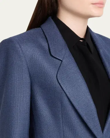 Giorgio Armani Single-Breasted Silk Blazer Jacket | Thumbnail 5 Giorgio Armani Single-Breasted Silk Blazer Jacket | Thumbnail 5