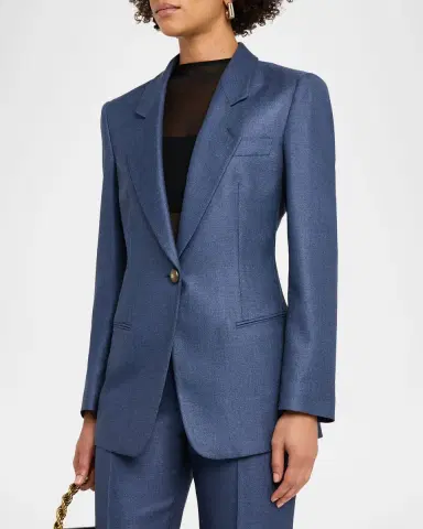 Giorgio Armani Single-Breasted Silk Blazer Jacket | Thumbnail 8 Giorgio Armani Single-Breasted Silk Blazer Jacket | Thumbnail 8