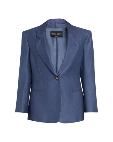 Giorgio Armani Single-Breasted Silk Blazer Jacket | Thumbnail 1 Giorgio Armani Single-Breasted Silk Blazer Jacket | Thumbnail 1