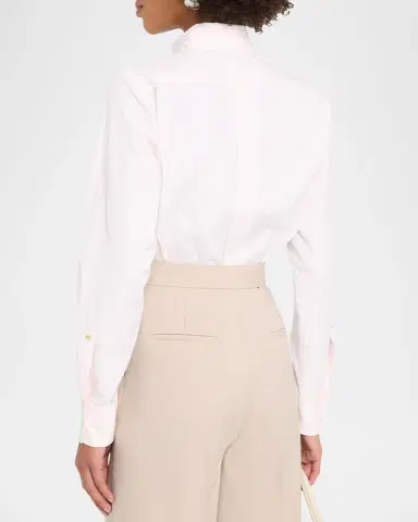 Max Mara Striped Cotton Button-Down Shirt | Thumbnail 3 Max Mara Striped Cotton Button-Down Shirt | Thumbnail 3