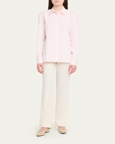 Max Mara Striped Cotton Button-Down Shirt | Thumbnail 7 Max Mara Striped Cotton Button-Down Shirt | Thumbnail 7